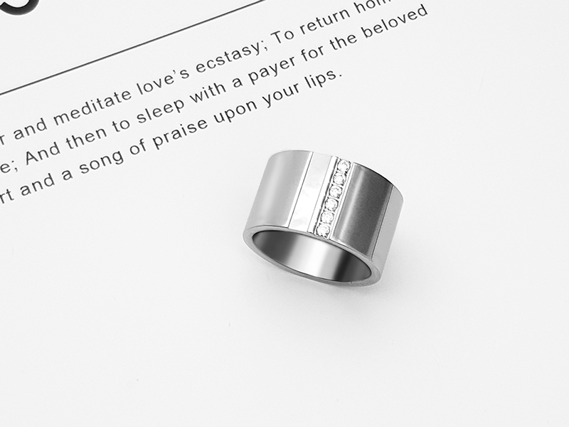 寬版戒指貝殼戒指鑽戒指戒指316L鈦鋼戒指造型男戒