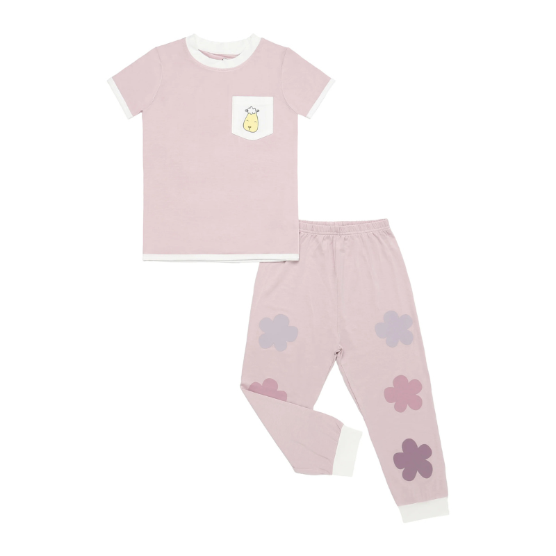 糖果套裝(短袖長褲)/夢幻花園(紫粉)