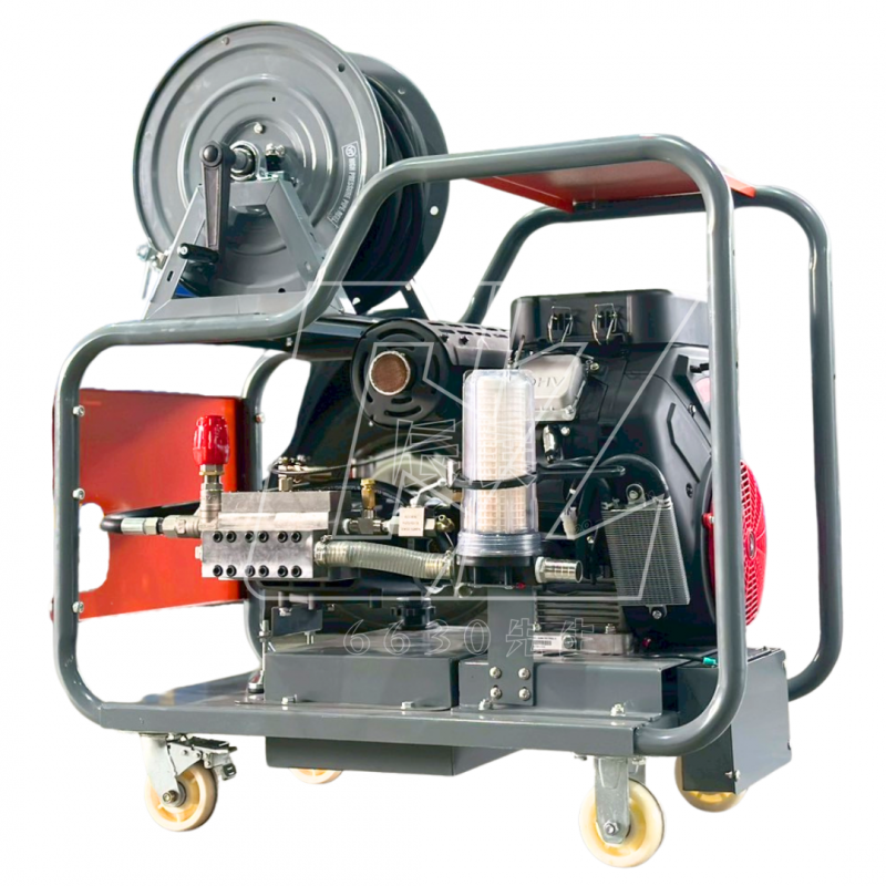 高壓管道(下水管道) 水刀疏通通管機-手動捲管器款 35HP 「70L 超大流量」92汽油 (全配含稅價)