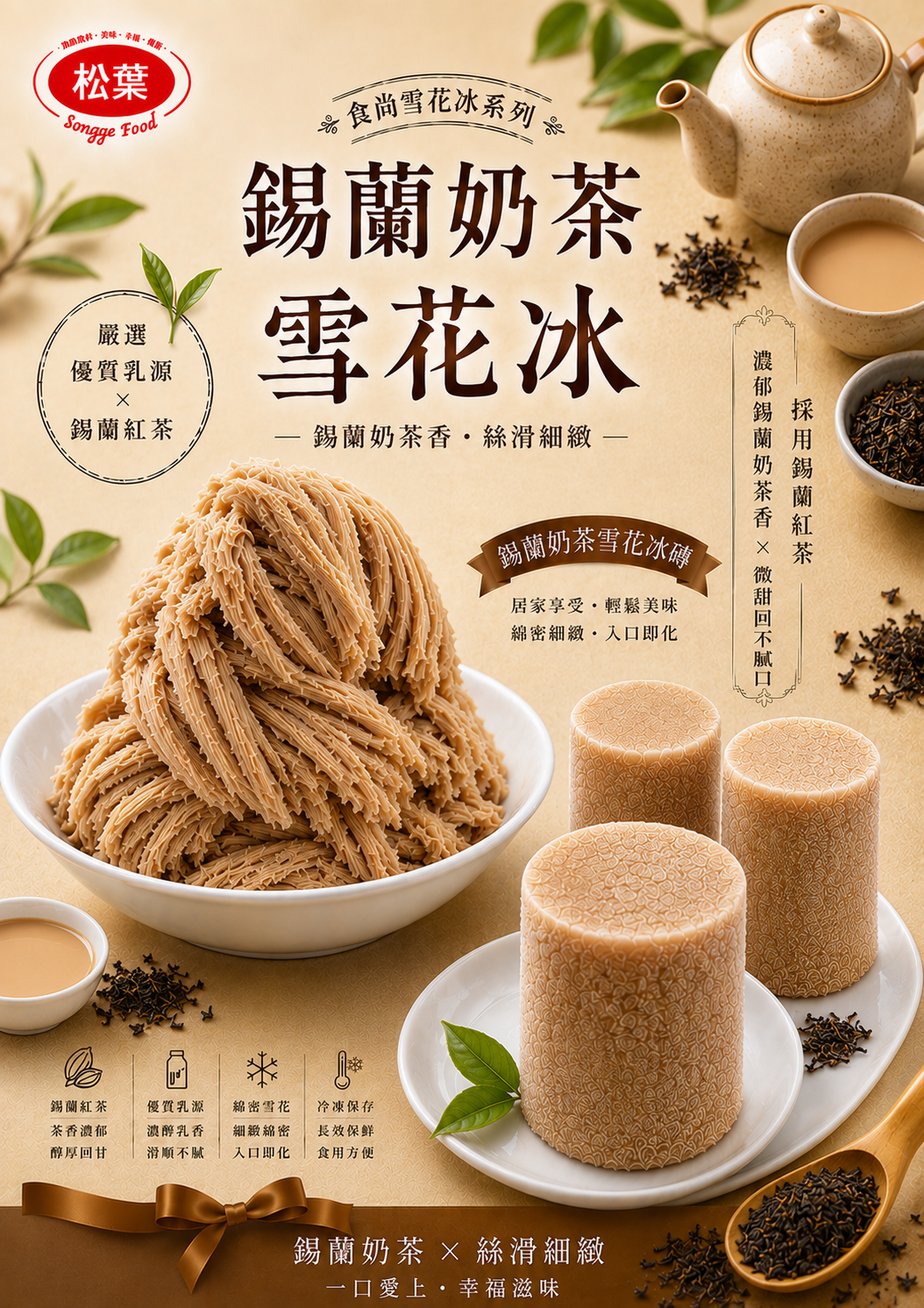 錫蘭奶茶雪花冰磚
