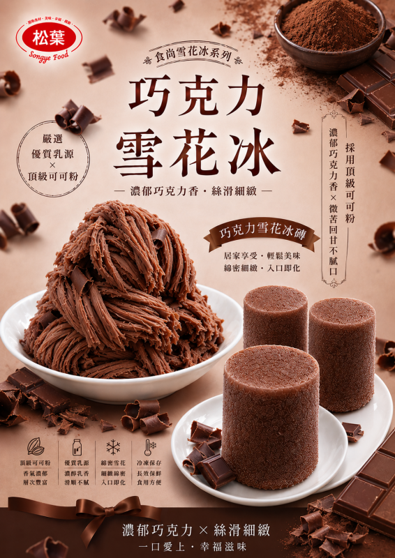 巧克力雪花冰磚
