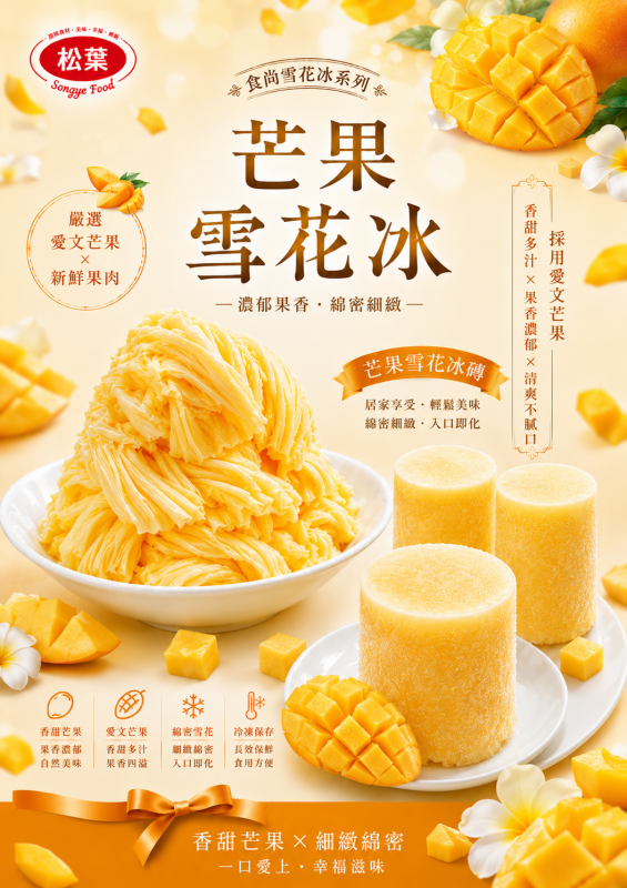 芒果雪花冰磚