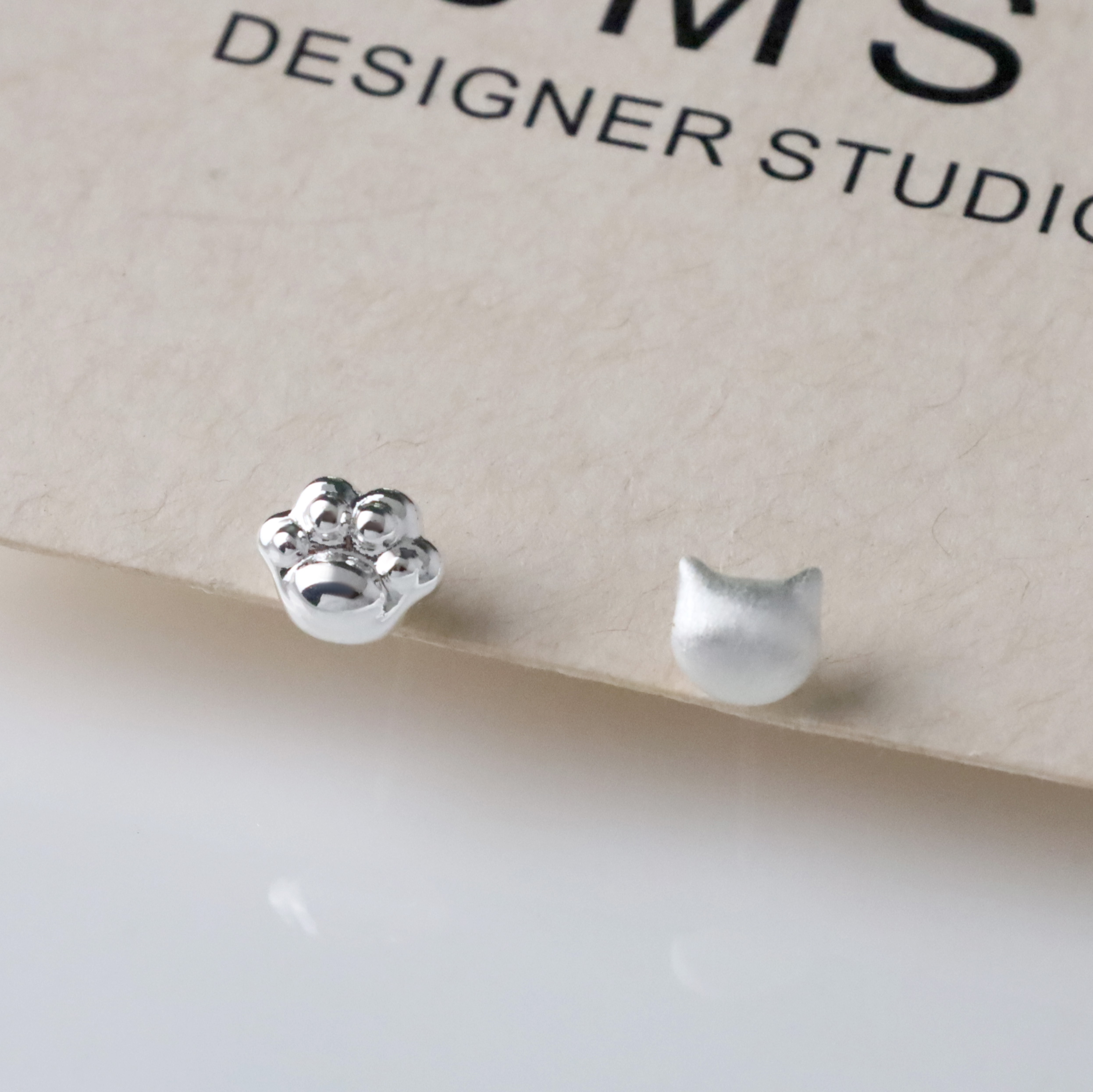 EN2072 喵語時光 三對一卡 貓咪 腳印 鈴鐺