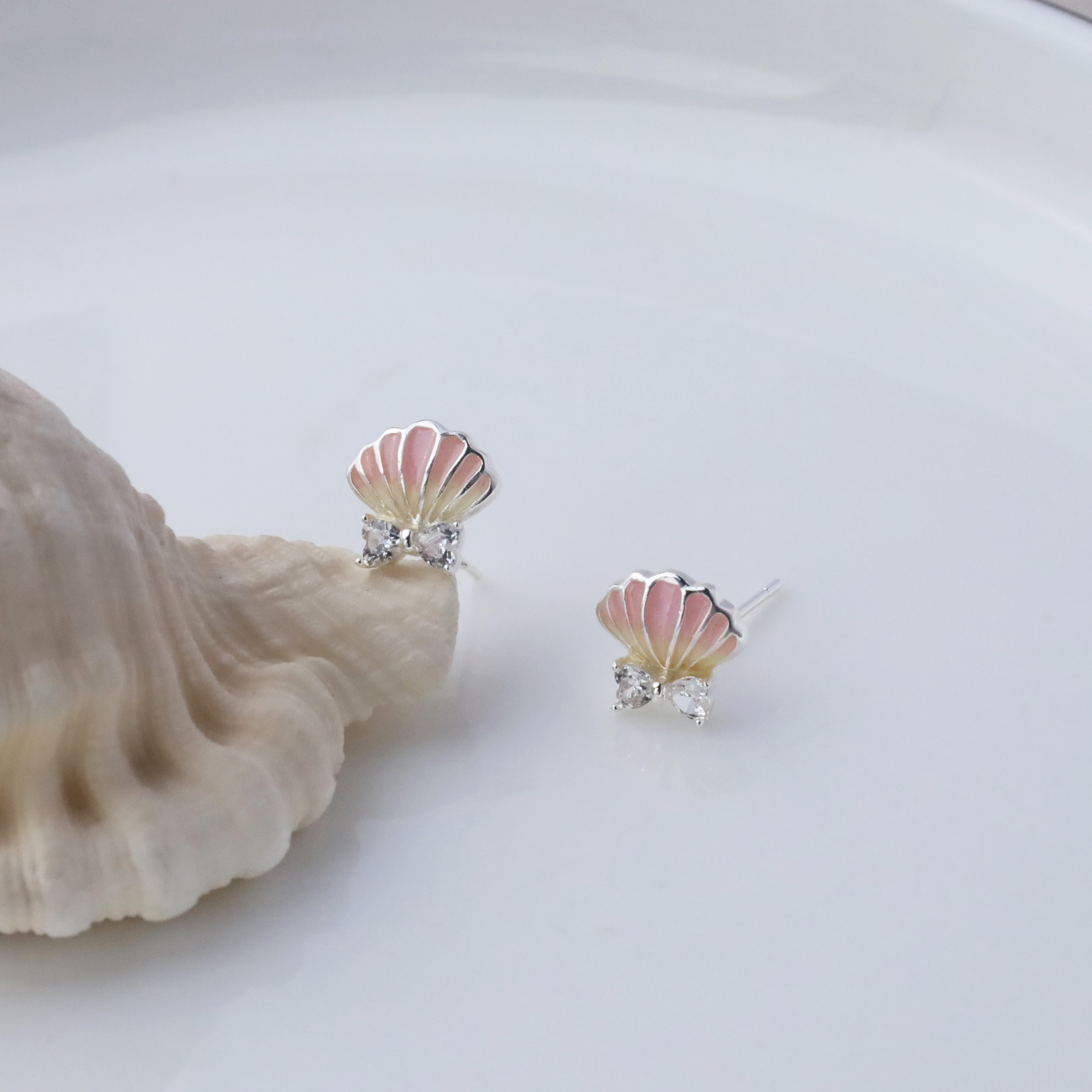 EN2109 星砂貝殼三對一卡 鑽.貝殼.蝴蝶結.海星