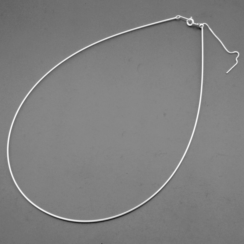 蛇鍊萬能伸縮頸圈-白銀(1mm),1mm銀鍊,萬能鍊,伸縮項鍊,彈力頸圈,項圈
